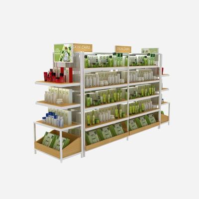 China MJ10-2 cosmetic shop furniture perfume retail showcase mall display stand OEM PU cosmetic display cabinet for sale