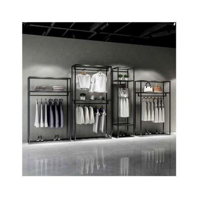 China Display Products To Attract Customers And Promot Sales Metal Garment Store Rack Show Fittings And Men'S Clothing Store Fixtures Suit Clothing Display Table Store Display for sale