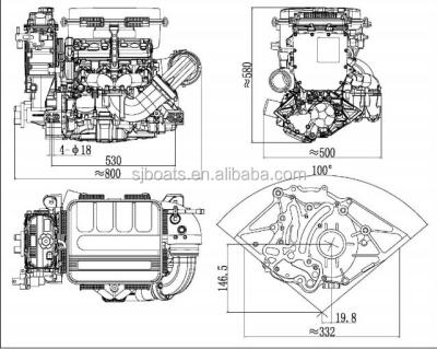 China Mini Water Jet Engine Small Jet Engine Inboard Jet Engine With Best Price For Sale 1 - 2L for sale