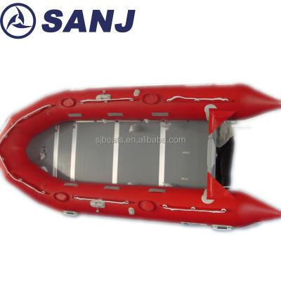 China PVC SANJ Rigid Inflatable Fiberglass RIB Boat Rescue For Sale for sale