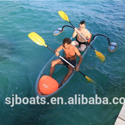 China Sightseeing transparent carbon fiber SANJ tourist hotel boat NEW for sale clear dinghy canoe kayak for sale