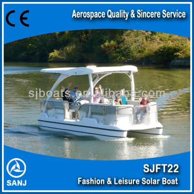 China SANJ SJFT22 Solar Powered Guided Fiberglass Boat With Uznique Technology for sale