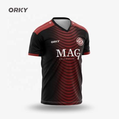 China Moisture Absorption Sweat ORKY Profession Football Uniform Suit Men's Adult Training Short Sleeve Tank Top Uniform Sportswear for sale