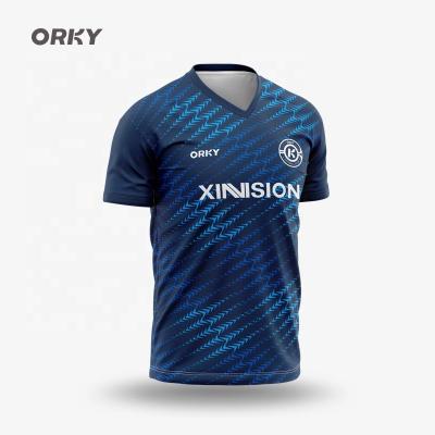 China ORKY Football Suit Sweat Moisture Absorption Adult Male Short Tank Top Long Sleeve Uniform Custom Sleeve Number for sale