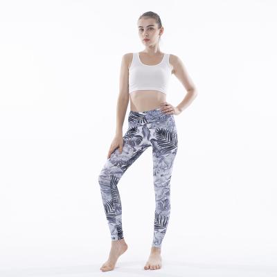 China 2022 Summer Breathable Soft Fabric Printing External Belt Design Female Yoga Leggings For Women for sale