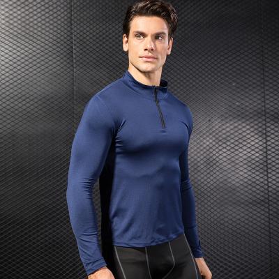 China Bulk Hot Selling Men's Breathable Winter Sports Full Sleeve Custom Fitness Men's Long Sleeve Shirt for sale