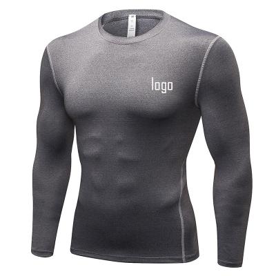 China New Breathable Fitness Suit Men's Quick Dry Training T-Shirt Running Long Sleeve PRO Stretch Sweat T-shirt for sale