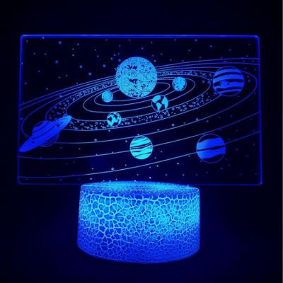 China Modern Custom Acrylic Night Gift 3D Decorative Light Diy Kid Base 3D Characters Virtual Light Virtual Light for sale