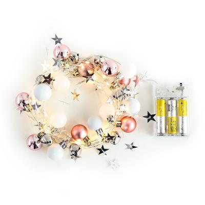 China Decoration String Light Holiday Braid Globe Ball Garland Copper Wire Ornament For Decoration Christmas String Light for sale