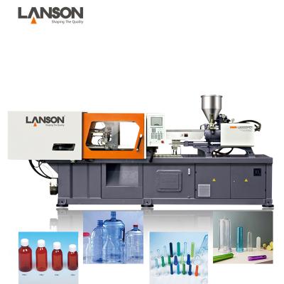 China LANSON Horizontal High Speed ​​Cup Making Pet Water Bottle Preform Molding Plastic Injection Molding Machine Price for sale