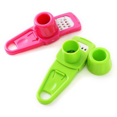 China Viable Wholesale Kitchen Instrument Mini Garlic Grater Stainless Steel Garlic Press Garlic Cutters Crusher for sale