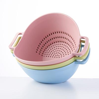 China New-fashion hollow out basket washing basket plastic vegetable vegetable fruit receive fruit and vegetable basket for sale