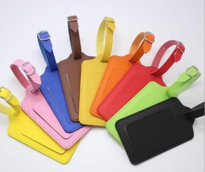 China Travel Baggage Tag PU Leather Luggage Tag Soft Silicone Rubber PVC Bag Airline Luggage Tag for sale