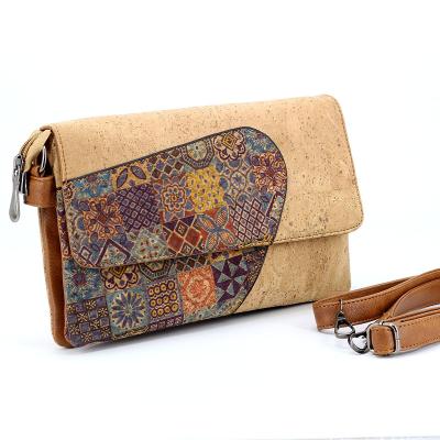 China High Quality Heavy Duty Custom Printing Reusable Eco - Friendly Cork Messenger Handles Women Cork Bag And Purse for sale