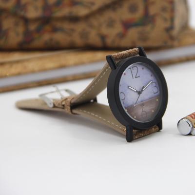 China H Handmade Eco Friendly 100% Natural Eco-friendly Bands Wooden Wrist Watch For Couples Cork Watch for sale