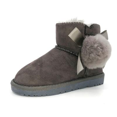 China Wholesale high quality warm kids and girls round design winter fashion women fur snow boots for sale