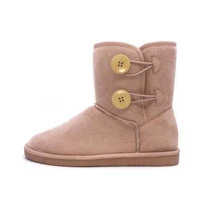 China Warm and soft winter snow wool fur ankle woman round wholesale boots OEM warm and soft boots for snow boots ugghly boots for women for sale