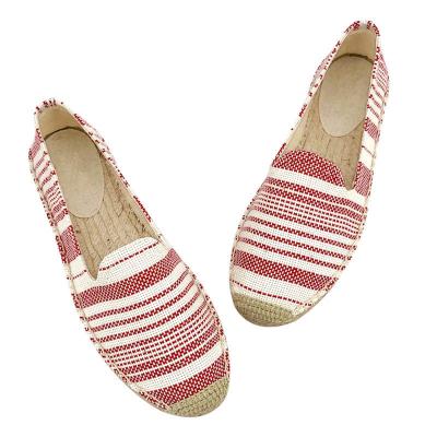 China Wholesale New Style Round Fashionable Casual Closed Toe Flat Slip On Jute Soft Sole Canvas Sneakers Casual Shoes For Women for sale