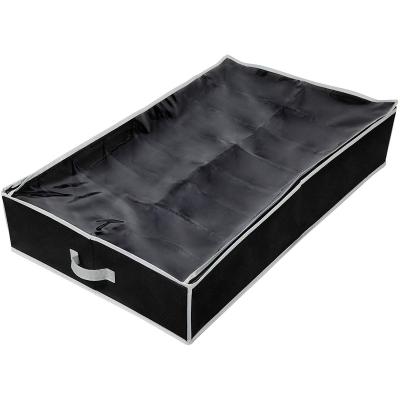 China High Quality Clear Black Window Storage Bag Multi Function Under Bed Shoe Storage Bag Under Bed Shoe Storage Bag With Clear Window for sale