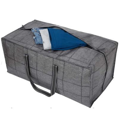 China Gray Storage Bag High Capacity Collapsible Dustproof Storage Bag Cloth Storage Bag For Clothing for sale