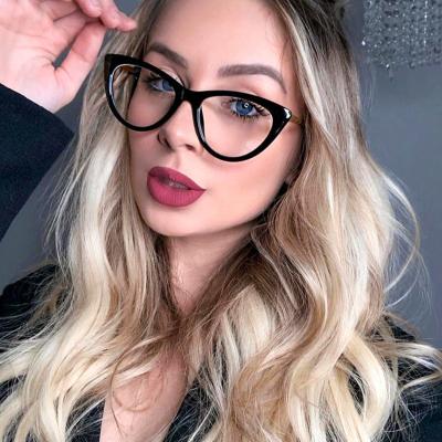 China Cat Eye Cat Eye Frame Blue Light Blocking Women's Computer Gaming Glasses Prescription Glasses Eyeglasses for sale