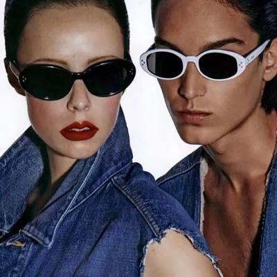 China Hot Sale Uv400 Sunglasses Retro Eyewear Women Fashion Sun Glasses Oval Small Frame Custom Sun Glasses 2022 for sale