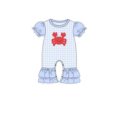 China Puresun Casual Boutique Knit Cotton To Custom Design Short Sleeves Spring Summer Baby Boy Clothing Rompers for sale