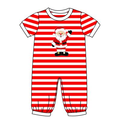 China 2021 high quality new style polyester/cotton long sleeves stripd design chrismas boys winter populary romper for sale