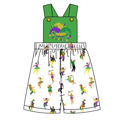 China 2022 Summer Mardi Gras Toddler Girl Cotton Causal Sleeveless Custom Infant Jumpsuit Romper Infant Romper for sale