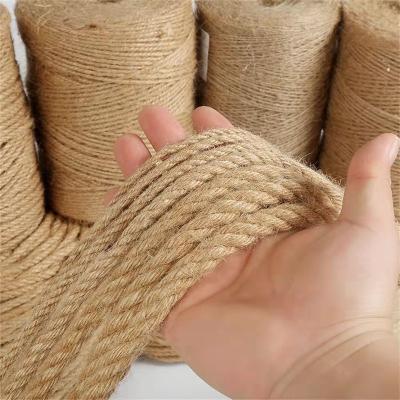 China Multi Purpose Manila Rope Jute Rope High Quality Natural Twisted Thick Rope Hemp Rope (12-30mm) For Boat Deck, Railings, Climbing, Decorating for sale