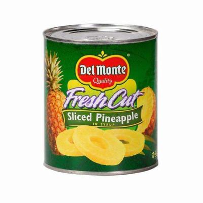 China Canned sweet slices of pineapple in 850g cans for sale