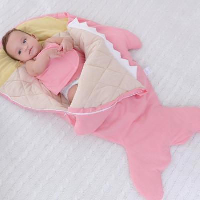 China Amazon Ins Antibacterial Newborn & Baby Sleeping Bag Winter Shark Infant Sleeping Bag - Yellow for sale