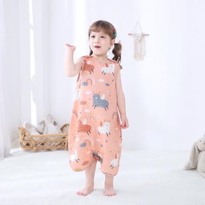 China Wholesale 100% Sleeveless Baby Toddler Sleeping Bag Antibacterial Cotton Autumn Printed Kids Sleeping Bag With Button for sale