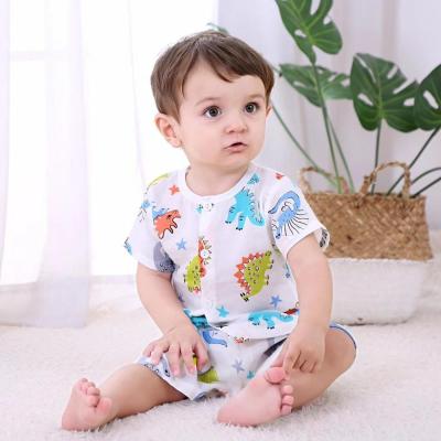 China Shooting Sleeve GOTS Organic Cotton Muslin Baby Clothes Breathable Baby Clothes Muslin Clothes for sale