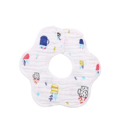 China Factory Supplier Korean Muslin Antibacterial Baby Bib Waterproof Baby Printed for sale