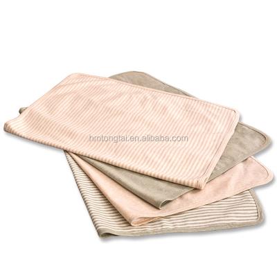 China 100% Cotton Natural Colorful Changing Waterproof Infant Diaper Changing Mat TPU Plain Weave Pad for sale