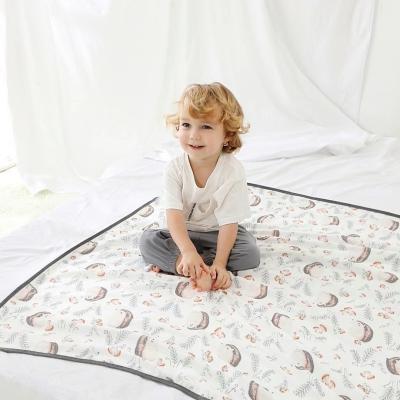 China Anti-bacteria Higher Quality Hedgehog Pattern Baby Blanket Breathable 4 Layers Wrap Muslin To Wrap Blankets for sale