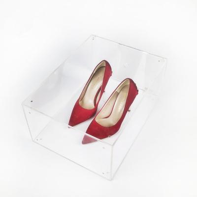 China shoe box factory sell customized top grade shoe box / transparent acrylic box for shoe for sale