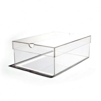 China Viable Custom Rectangle Clear Acrylic Shoe Box With Lid China Manufacturer for sale