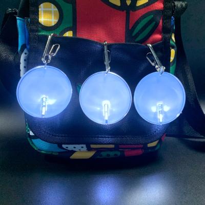 China Festival Decoration/Promotion Party Decoration White LED Head Plastic Gift Customized Party Event Light String/Promotion Logo Vibration Sensor LED Badge With Keychain for sale