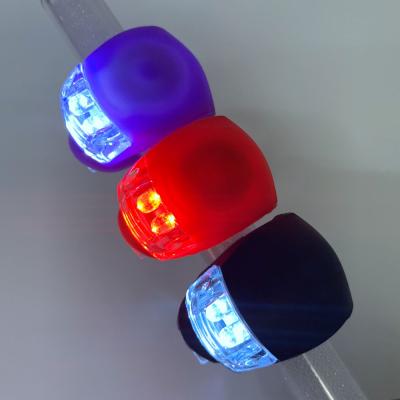 China Colorful Silicone+PS Wholesale OEM Bike Tail Light Warning LED Bicycle Light Silicone LED Rear Bike Light for sale