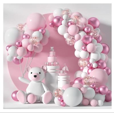 China 2022 Amazon Ceramic Christmas Decoration New Hot Sales Round Single Sided Printing Party Wedding Decoration Colorful Balloon Set Metallic Latex Balloon Combination For Wedding for sale