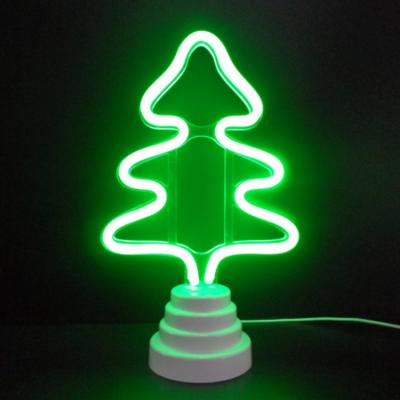 China Residential Custom Design PVC Colorful LED Neon Lighted Table Lamp LED Tube Light Neon Lamp For Christmas Decoration Lighting for sale