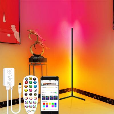 China 2021 Modern Designer Popular Nordic Luxury LED RGB Foldable Remote Control Modern Floor Lamp Dimmable For Corner Position for sale