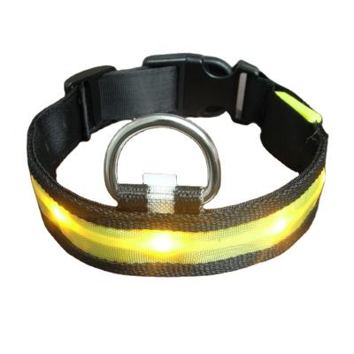 China Rechargeable High Quality Adjustable Flash Lights Or Battery LED Training Dog Collar Dogs Purses Luminous Fluorescent Collar for sale