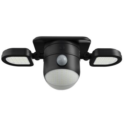 China 3 Heads Outdoor Adjustable 270 Degree Illumination IP65 Angle Motion Sensor Security Flood Wireless Solar Garden LED Lights for sale