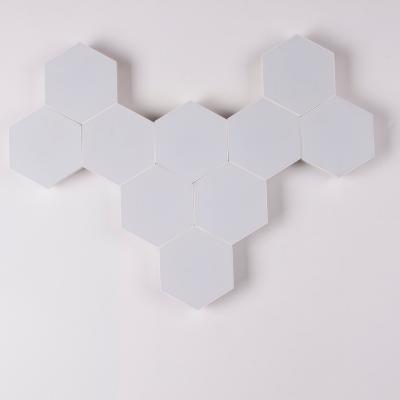 China 2020 Hot Sensitive Sensor DIY Decoration Quantum 6pcs DIY White Ignition Touch Night Light Modular Hexagonal Creative Lamp for sale