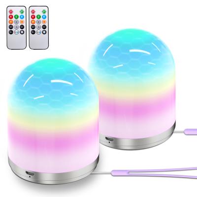 China Adjustable Brightness Remote Control Night Light Rechargeable Wireless USB Bedside Table Lamp Color Changing RGB Led Baby Night Light For Kids Bedroom for sale