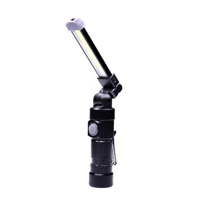 China Desktop Waterproof Rechargeable Magnetic Base 360 ​​Rotate Ultra Bright Clip COB Worklight Flashlight Inspection Work Light For Car Repair for sale