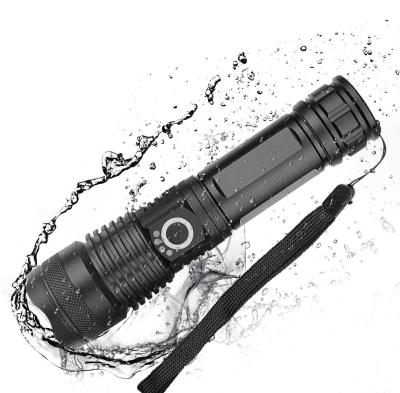 China Zoomable Emergency Lights 20W 1500lumen 5 Modes Torches Handheld Tactical Aluminum Body USB Rechargeable XhP50 LED Flashlights for sale